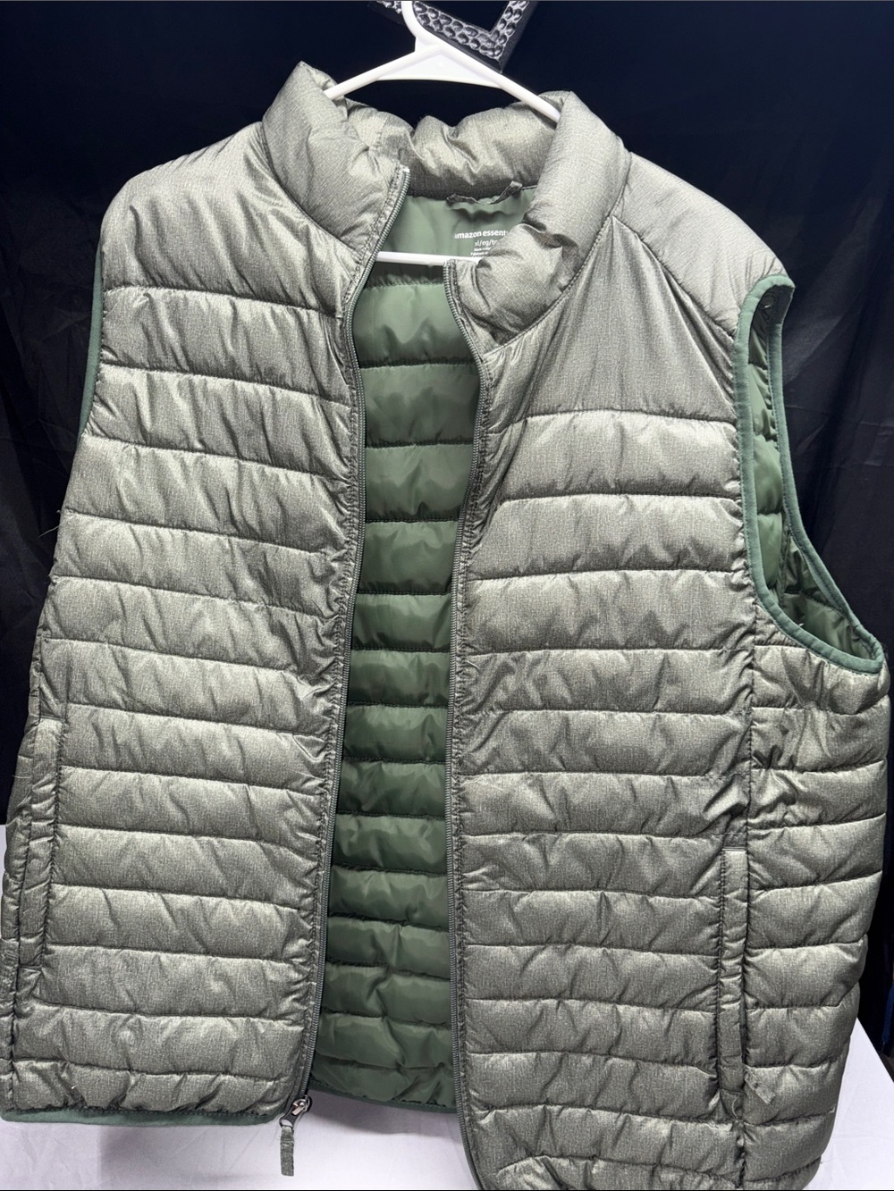 Amazon Men's Reversible Quilted Vest in Olive and Sage